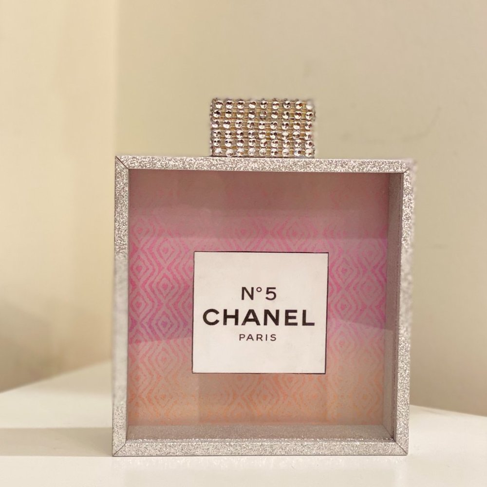 Perfum Bottle Decor Inspiring Classy Elegant - Size: 5" x 5" - Brand New